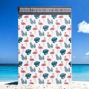 (10) 10x13 Flamingo Poly Mailers